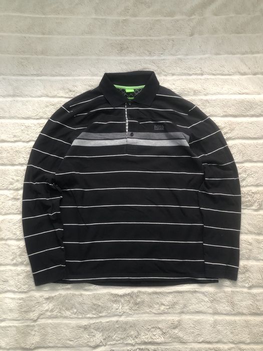 HUGO BOSS (L/XL) Slim Fit Polo регбийка лонгслив поло мужской Босс ори
