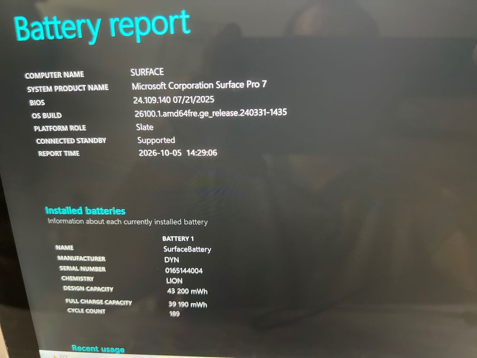Microsoft Surface pro 7 preto
