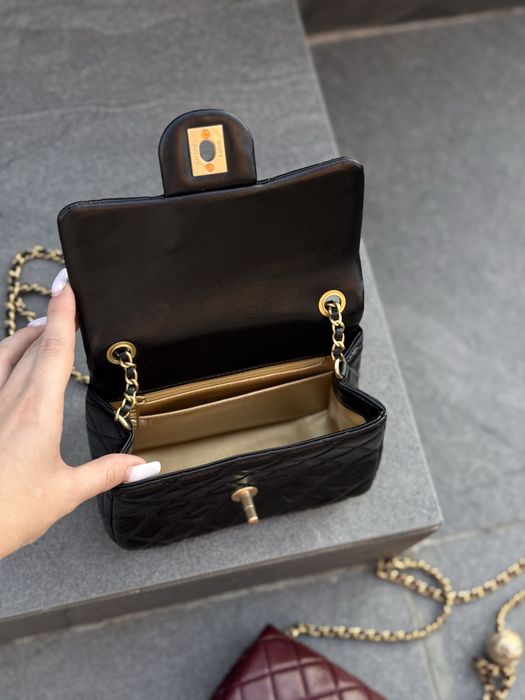 Chanel mini чорна і бордова