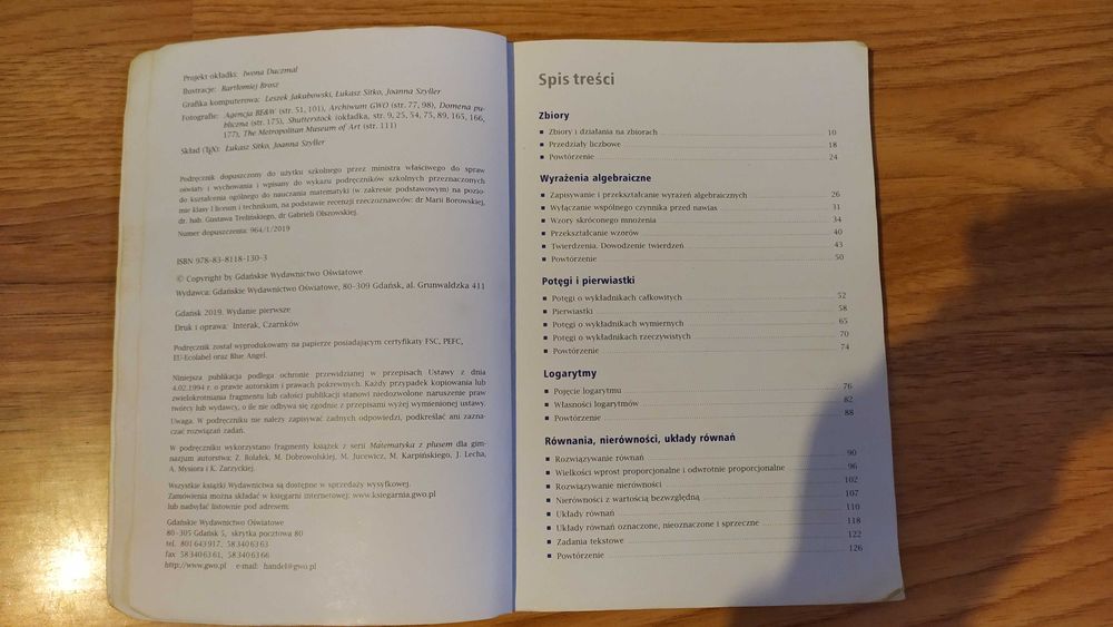 Matematyka z plusem 1 podręcznik zakres podstawowy GWO