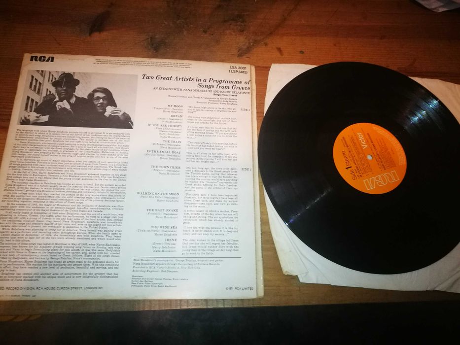 NANA MOUSKOURI And Harry Belafonte-An Evening With Nana Mouskuri LP