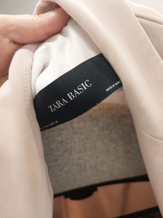Marynarka ZARA 36 elegancka pudrowy róż basic