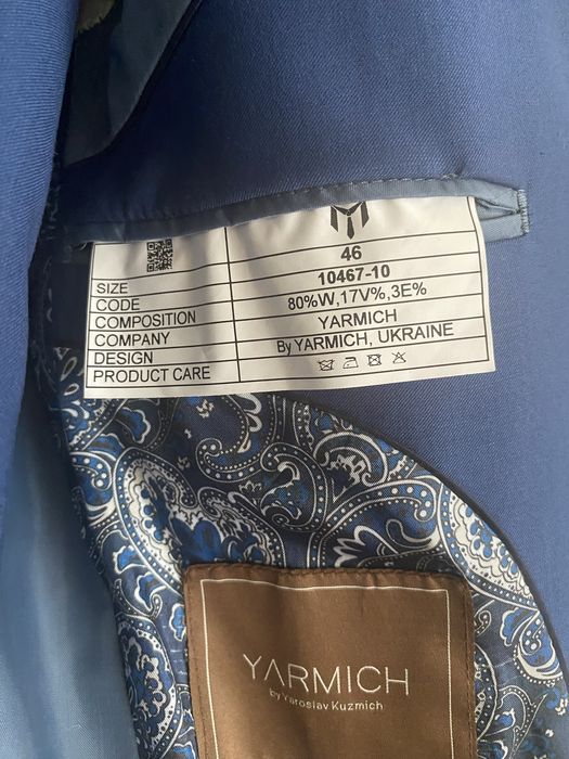 Костюм чоловічий трійка Yarmich 46 р