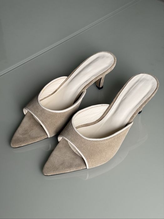 Жіночі мюлі замша та шкіра 37-24 см