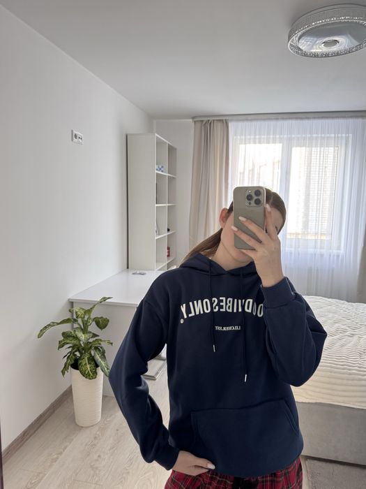 Худі унісекс темно-синє