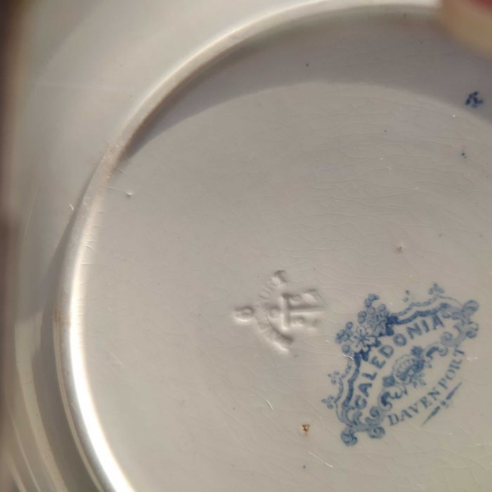 Raridade 1836 7pratos Davenport Caledonia English Ironstone Blue&White