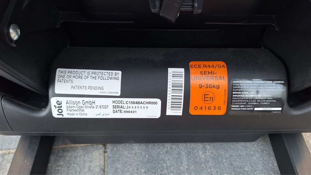 Fotelik samochodowy jolie isofix