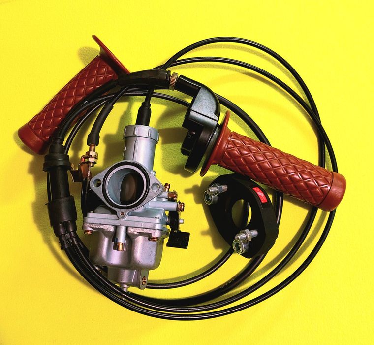 Комплект "Муравей+" карбюратор PZ30 перехідник трос ручка газа гріпси ...