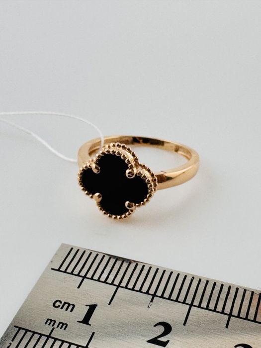 Сережки з оніксом нові - стиль «Van Cleef»