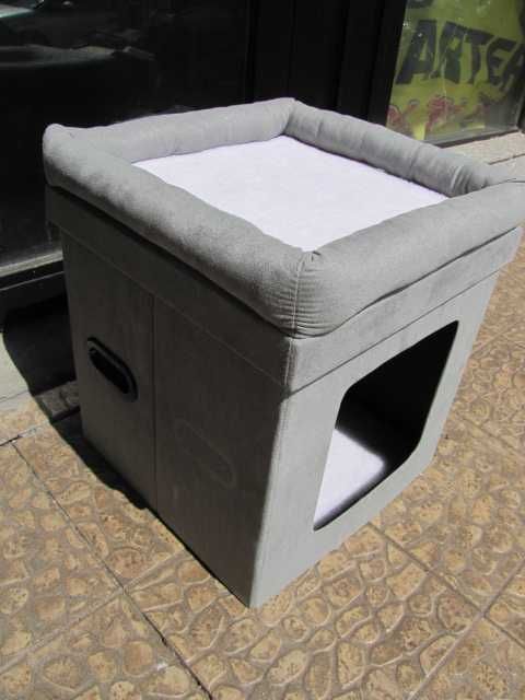 Amazon Basics Składany domek legowisko dla kotów 38 x 38 x 43 cm szary
