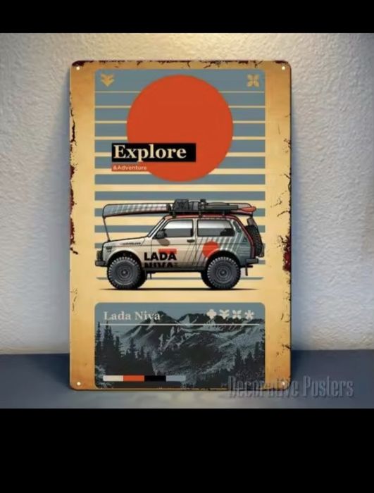 Nowy szyld metalowy Łada Niva Explorer