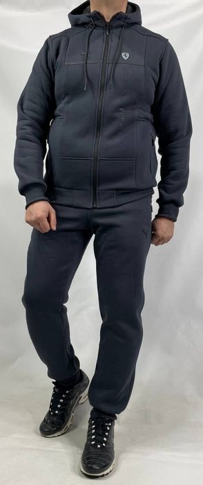 Мужской спортивный костюм Puma зимний теплый на флисе