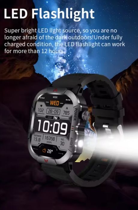 Czarny duży zegarek na rękę męski Smart watch X31