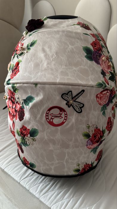 Gondola Mios 3.0 2 tapicerki simply flowers grey/spring blossom light