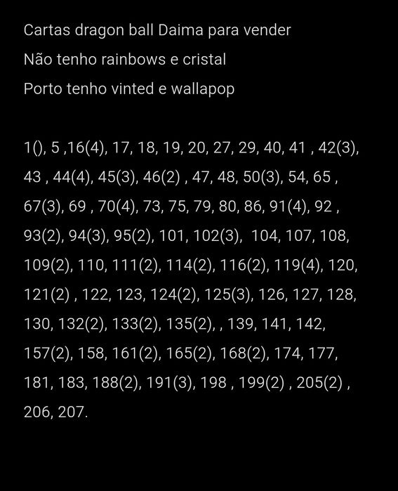 Dragon Ball Daima Trading Card Panini Não tenho rainbows e cristal