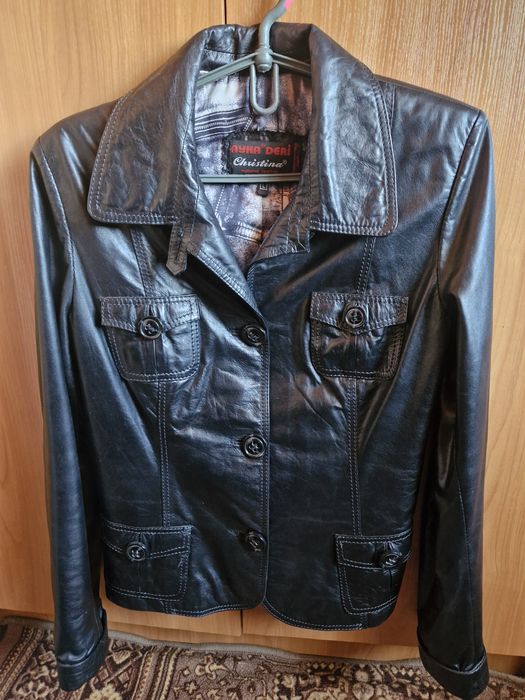 Шкіряний піджак М-Л