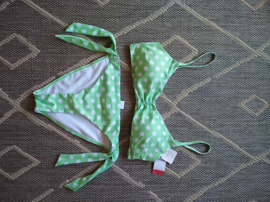 Bikini L nowe z metką w grochy, strój kąpielowy