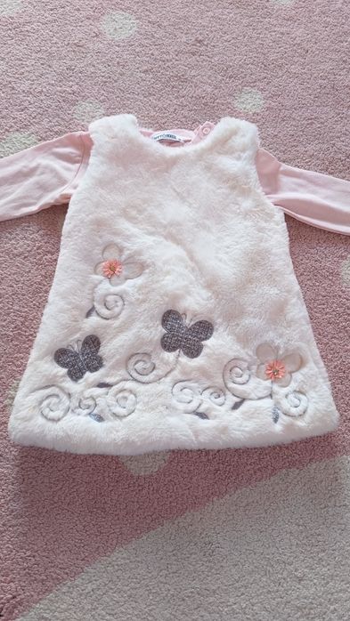 Sukienka świąteczna niemowlęca zimowa 80-86 (12-18mies)