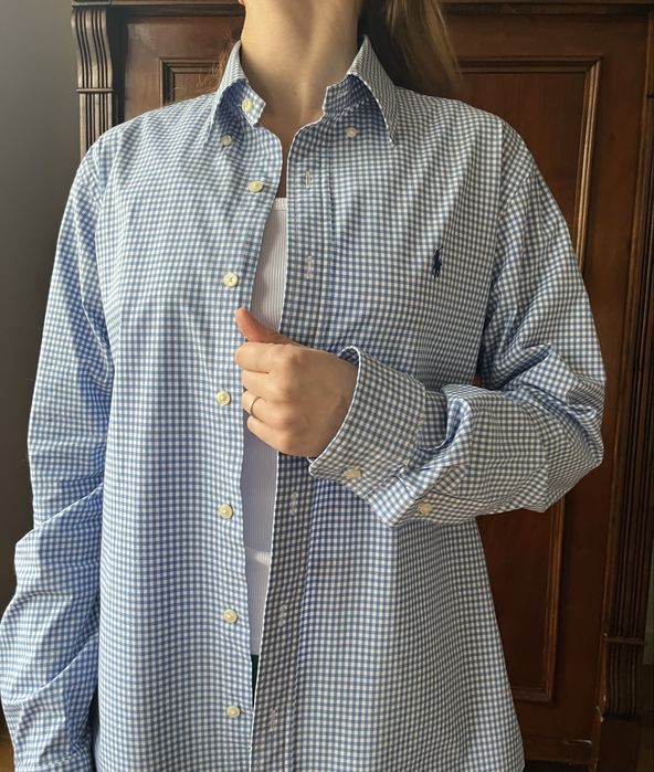 Koszula Polo Ralph Lauren M baby blue custom fit Nowa bez metki