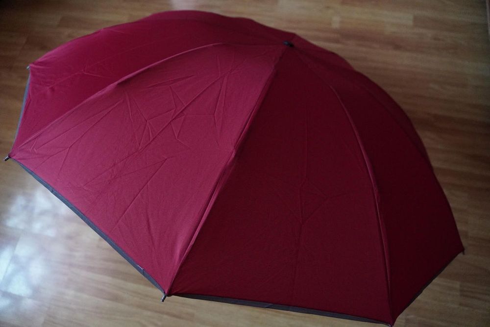 Парасолька червона світловідбивальна з ліхтариком