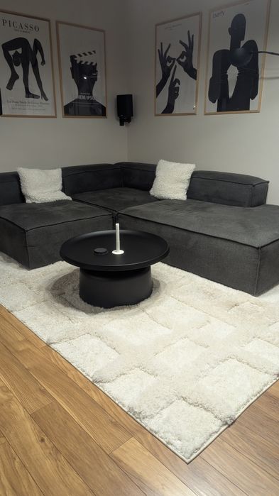 Dywan Westwing puszysty biały kremowy 290x200cm