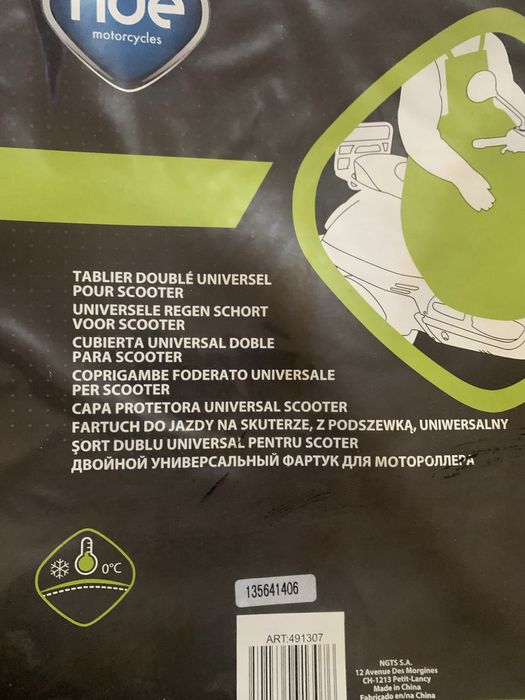 Capa protetora de chuva e frio para scooters