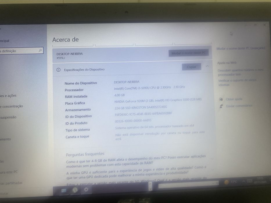 Portatil ASUS   X555L