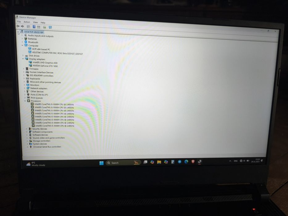 Ноутбук Asus Rog strix g531g