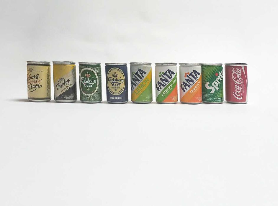 Coleção Mini Latas Bebidas Cerveja Refrigerantes Sumos
