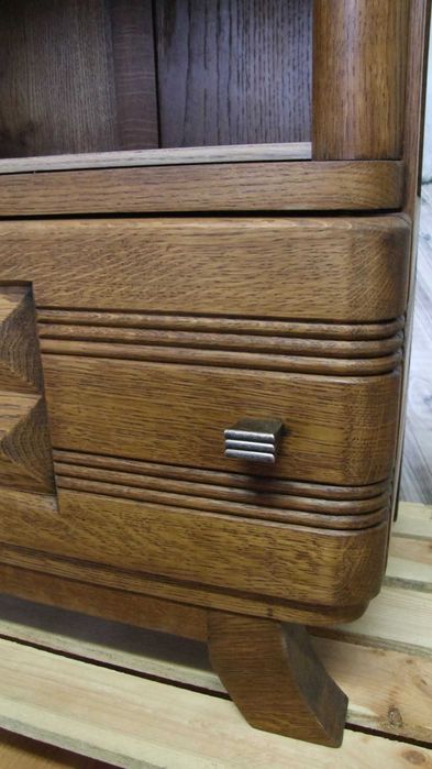 Szafka nocna Art Deco z marmurowym blatem