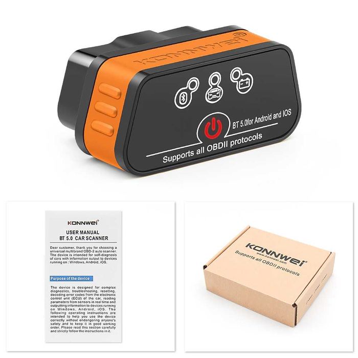 KONNWEI KW901 Bluetooth 5.0 interfejs diagnostyczny dla iPhone Android