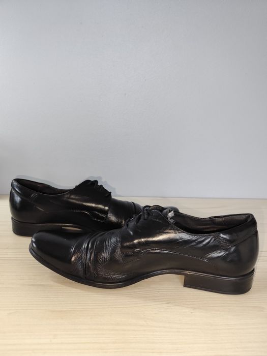 Eleganckie skórzane mokasyny męskie 42