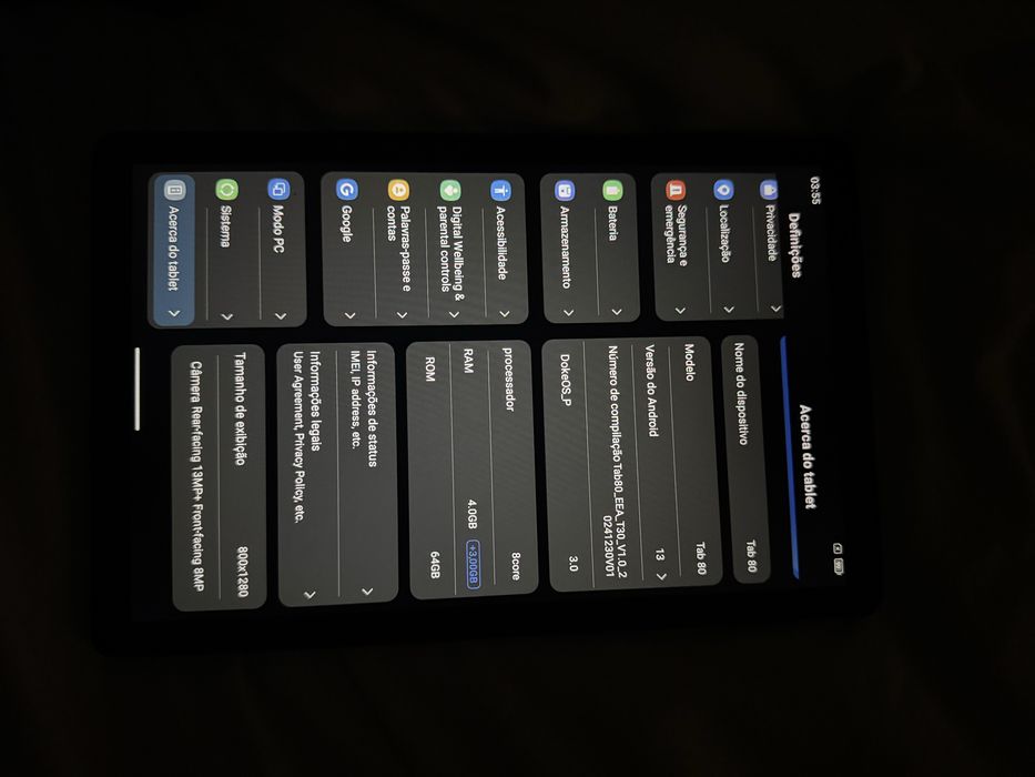 Tablet BLACKVIEW tab80 4gb RAM 64gb *como novo*