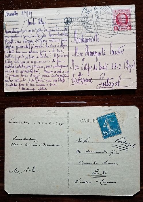 Postais antigos a preto e branco