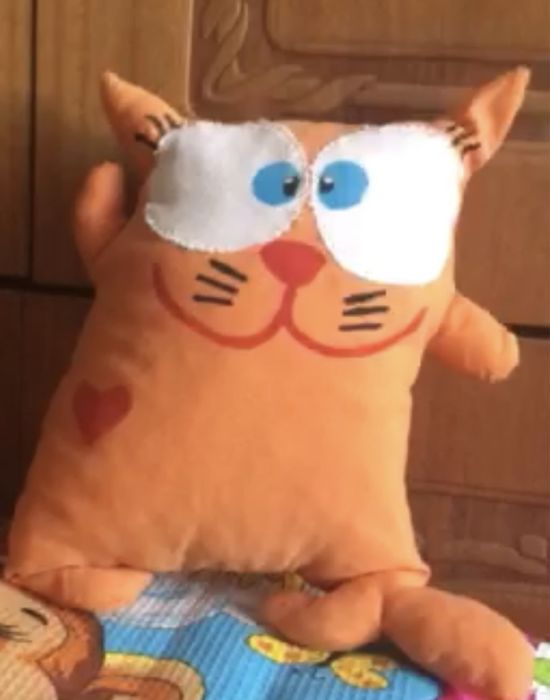 Мягкая игрушка, оранжевый котик, новый