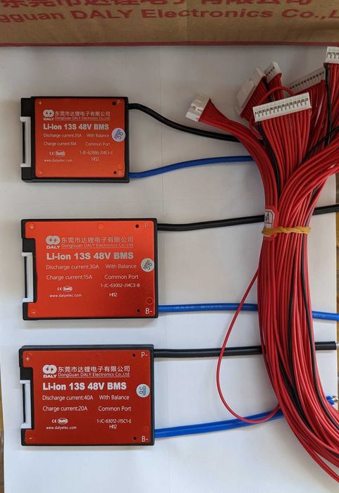 BMS / БМС плата защиты li-ion 7S 10S 13S 24v 36v 48v 20A 40A 60A DALY