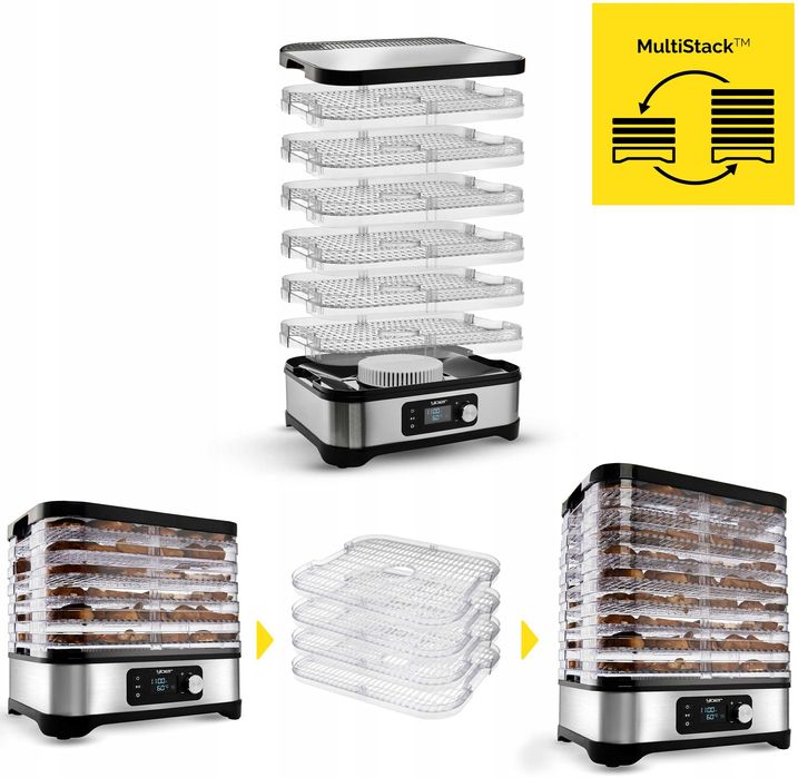 10w1 duża suszarka do grzybów owoców ziół yoer 450w inox timer +6