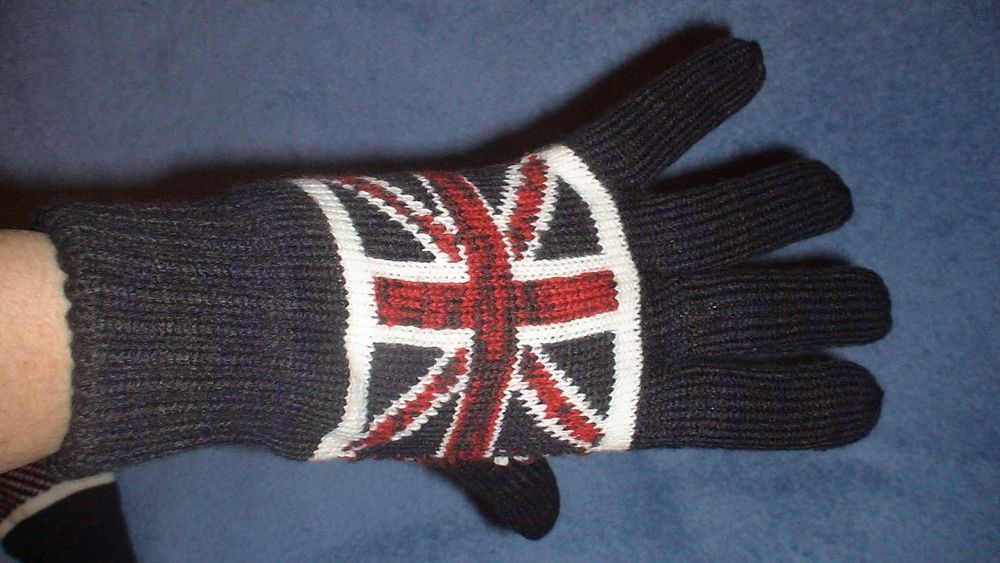 Новые теплые трикотажные перчатки на флисе р.L Англия