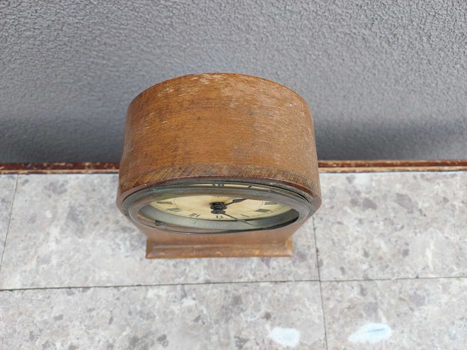 206 Stary zegar stołowy budzik Junghans 1920r balansowy do renowacji