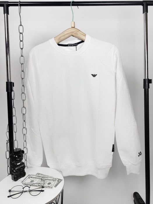 Calvin Klein мужской свитшот кофта джемпер белый оригинал реглан