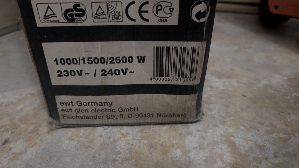 Масляный обогреватель ewt Germany 1000/1500/2500w, рабочий 11 ребер