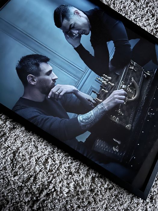 Quadro Ronaldo x Messi x Louis Vuitton