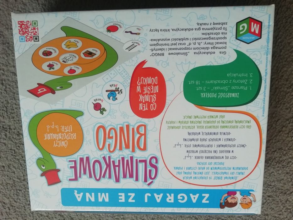 Gra edukacyjna Ślimakowe bingo 5+