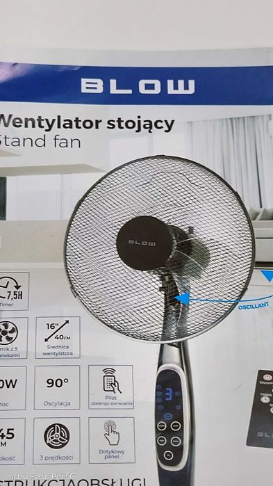 Wentylator podłogowy Blow  czarny