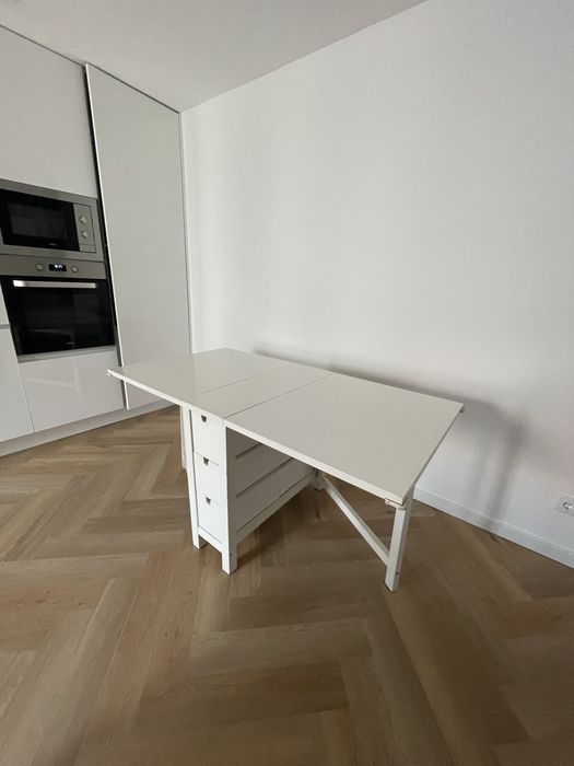 Mesa IKEA NORDEN Branca com Abas Rebatíveis – 26/89/152 × 80 cm
