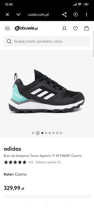 Trekkingowe buty damskie Adidas Terrex rozmiar 38