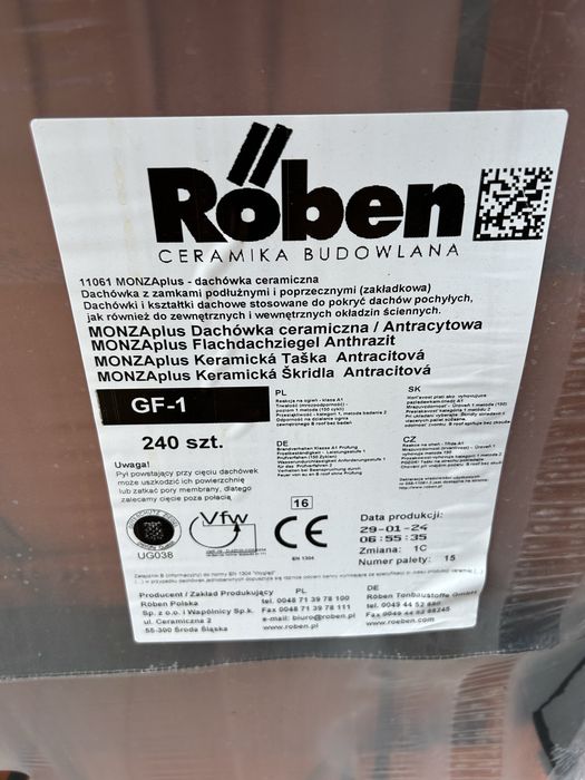 Dachówka Roben Monza plus antracytowa na sprzedaż