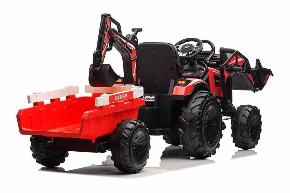 Auto Pojazd Ciągnik Traktor Koparka na akumulator Przyczepa 720-T