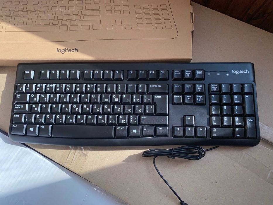 Клавіатура для ПК Logitech K120 USB чорна /Клавиатура/ НОВА