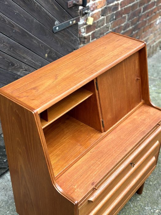 Komoda Sekretarzyk Biurko tekowe , vintage - Dania 1960